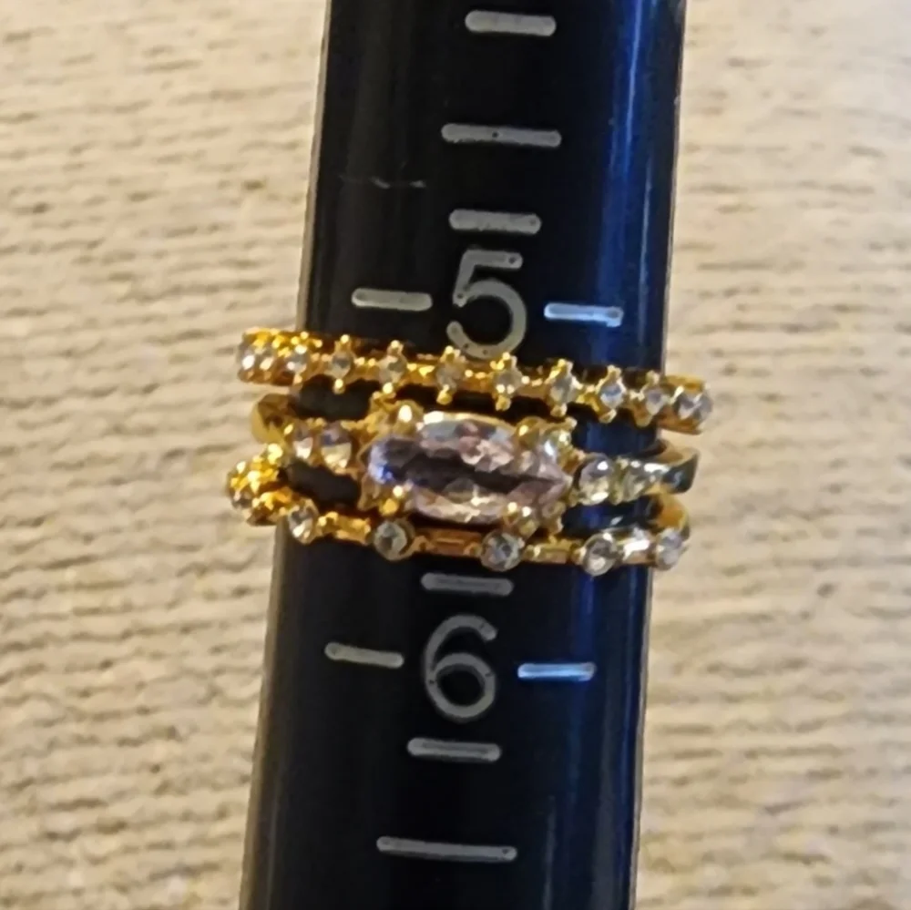 Women's Stack Ring Trio Size 6 - Picture 2 of 5